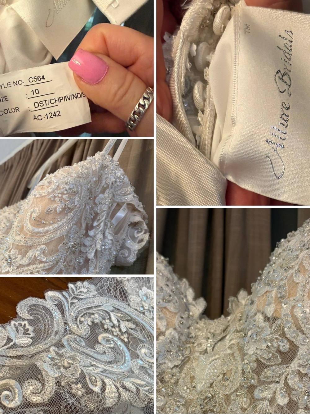 NWT Allure Couture Bridal Beaded custom Wedding Dress in - Size 10